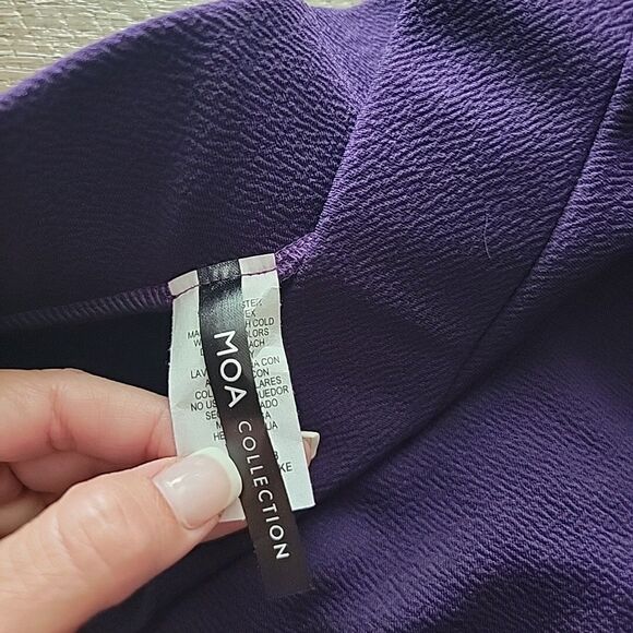 Moa Collection Pull On Flare Skirt ~ Sz S ~ Purple ~ Knee Length - Picture 3 of 5